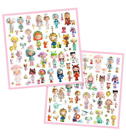 Djeco Klistermærker - 160 stk - The Little World Of Tinyly Djeco Klistermærker - 160 stk - The Little World Of Tinyly