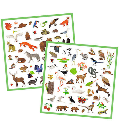 Djeco Klistermærker - 160 stk - Fauna