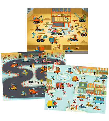 Djeco Kreasæt - Overføringsbilleder - Asphalt