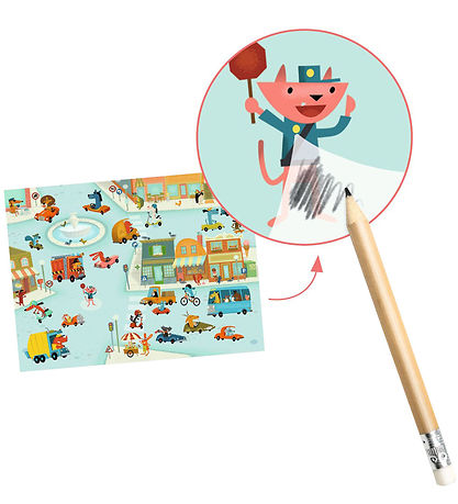 Djeco Kreasæt - Overføringsbilleder - Asphalt