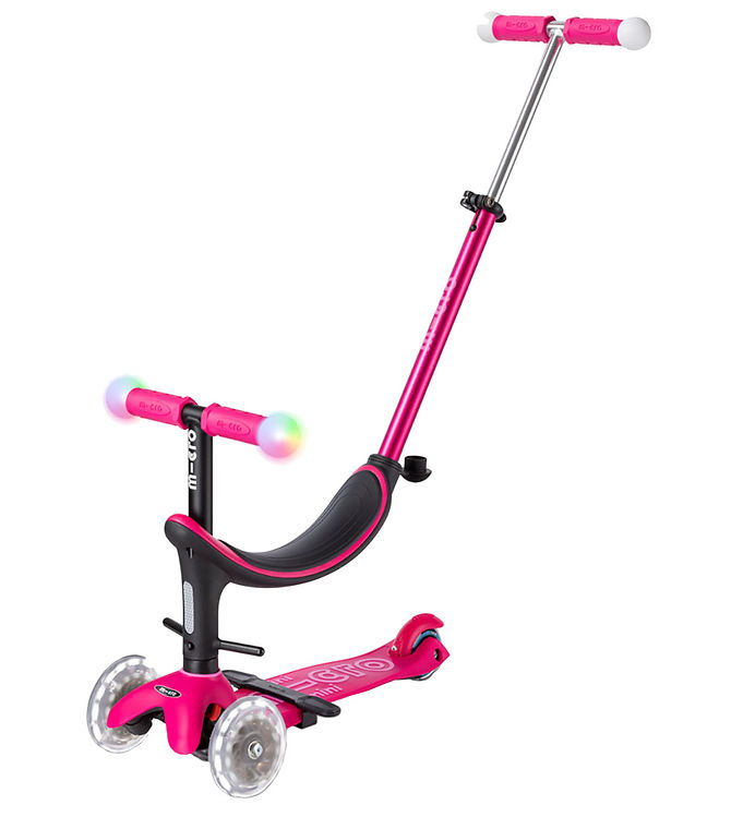 Micro Løbehjul - Mini2grow Deluxe Magic LED - Pink