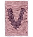 Smallstuff Strikket Bogstav - V - Rosa Alfabet