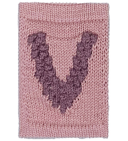 Smallstuff Strikket Bogstav - V - Rosa Alfabet Smallstuff Strikket Bogstav - V - Rosa Alfabet