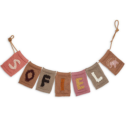 Smallstuff Strikket Flag - Elefant - Rosa Motiv