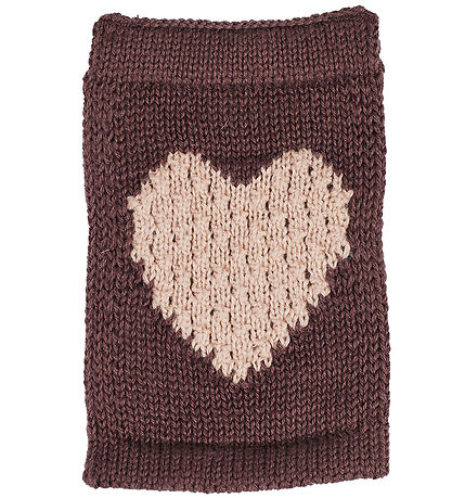 Smallstuff Strikket Flag - Hjerte - Rosa Motiv