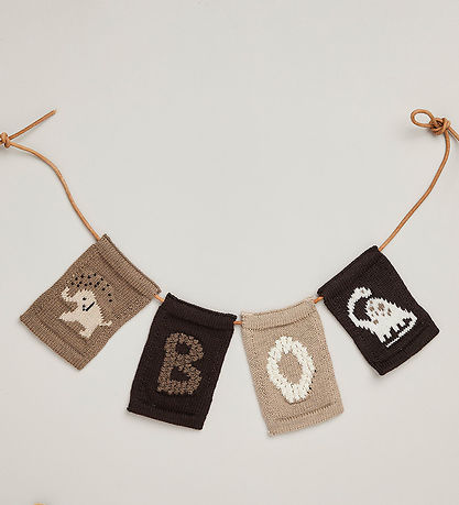 Smallstuff Strikket Flag - Elefant - Natur Motiv