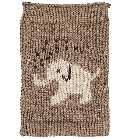 Smallstuff Strikket Flag - Elefant - Natur Motiv