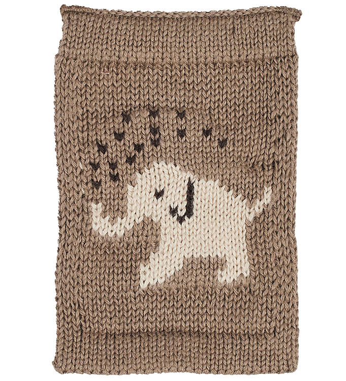 Smallstuff Strikket Flag - Elefant - Natur Motiv