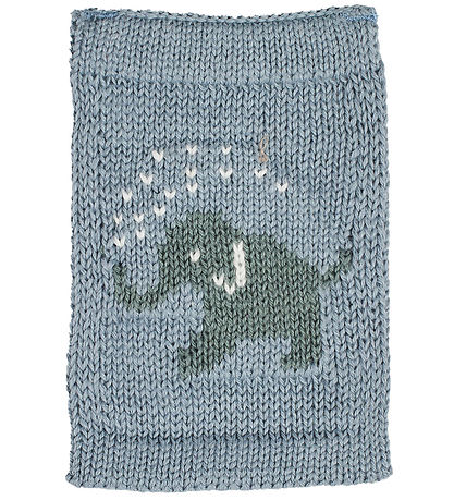 Smallstuff Knitted Flag - Elephant - Blue Motif
