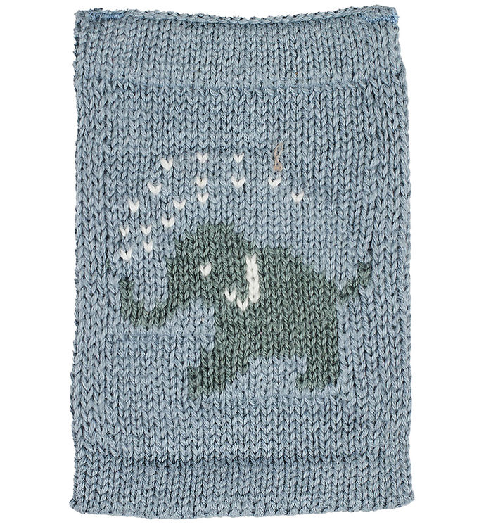 Smallstuff Strikket Flag - Elefant - Blå Motiv