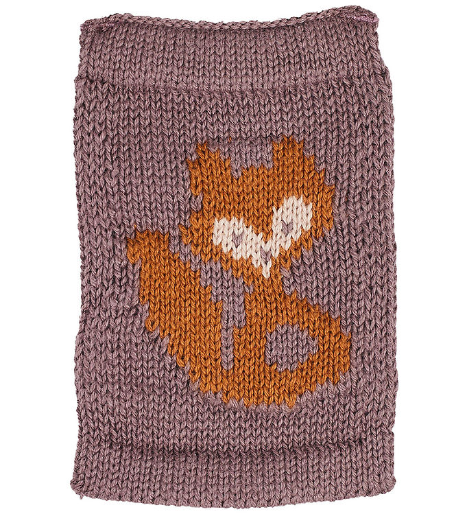 Smallstuff Strikket Flag - Ræv - Rosa Motiv