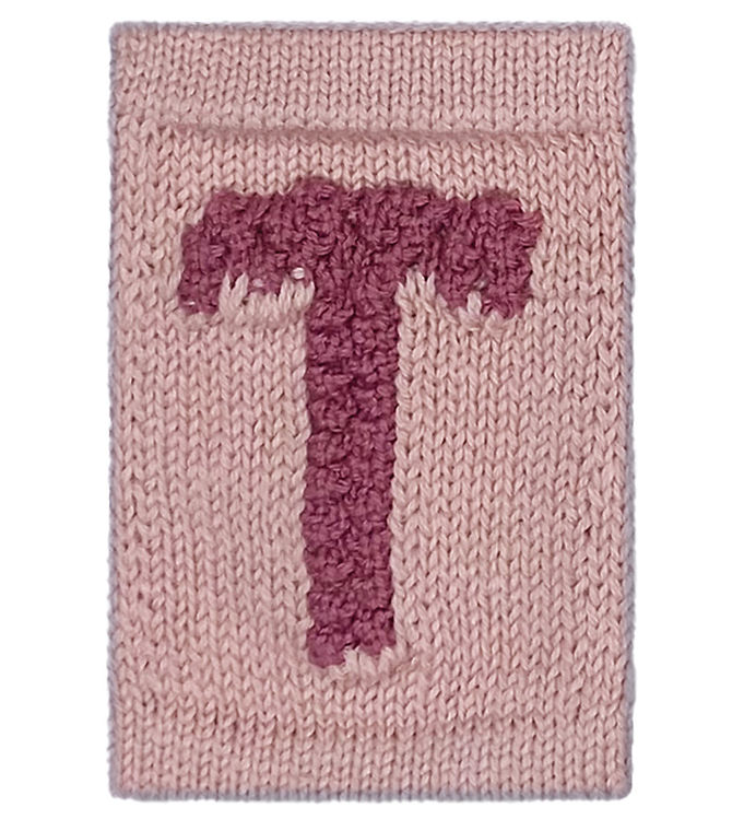 Smallstuff Strikket Bogstav - T - Rosa Alfabet