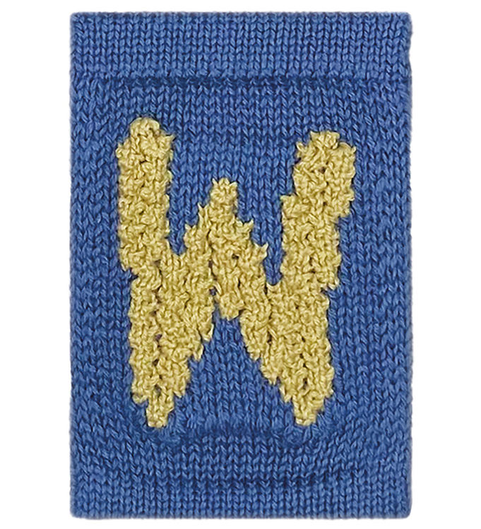 Smallstuff Strikket Bogstav - W - Blå Alfabet