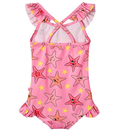 Småfolk Badedragt - UV50+ - Bubblegum m. Søstjerner Småfolk Badedragt - UV50+ - Bubblegum m. Søstjerner