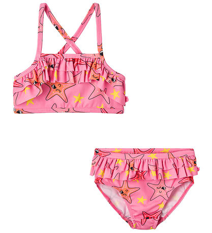 Småfolk Bikini - UV50+ - Bubblegum m. Søstjerner Småfolk Bikini - UV50+ - Bubblegum m. Søstjerner