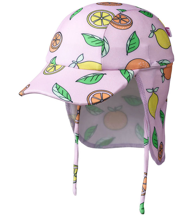 Småfolk Badehat - UV50+ - Pink lavender m. Citroner og Appelsine