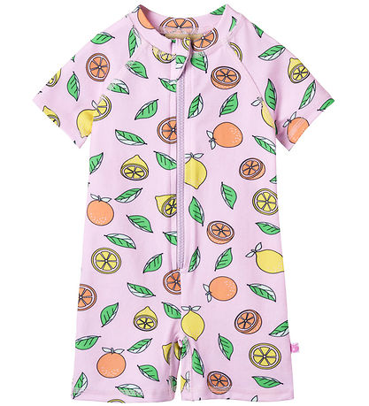 Småfolk Badeheldragt - UV50+ - Pink lavender m. Frugter Småfolk Badeheldragt - UV50+ - Pink lavender m. Frugter