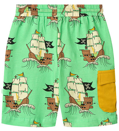 Småfolk Shorts - Minty Green Tea m. Piratskibe