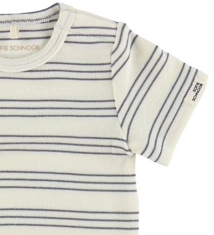 Sofie Schnoor Body k/æ - Modal - Antique White W. Blue Sofie Schnoor Body k/æ - Modal - Antique White W. Blue