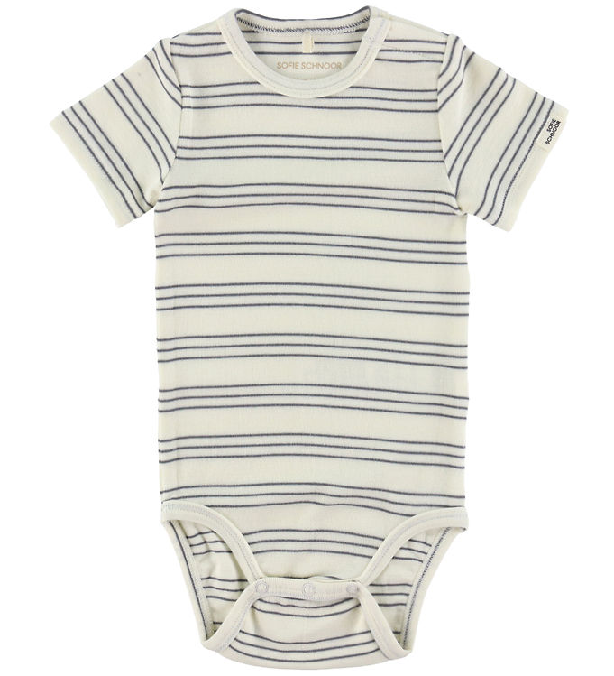 Sofie Schnoor Body k/æ - Modal - Antique White W. Blue