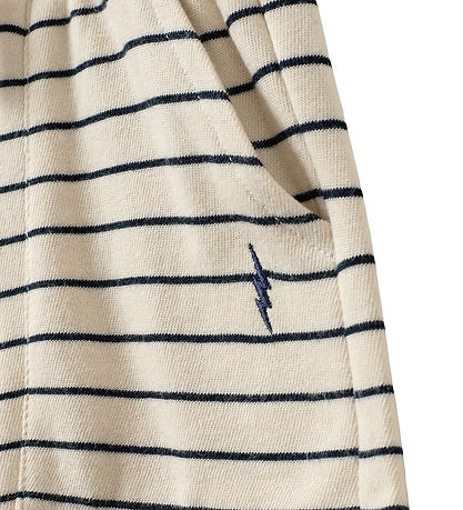 Sofie Schnoor Shorts - Antique White W. Blue Sofie Schnoor Shorts - Antique White W. Blue