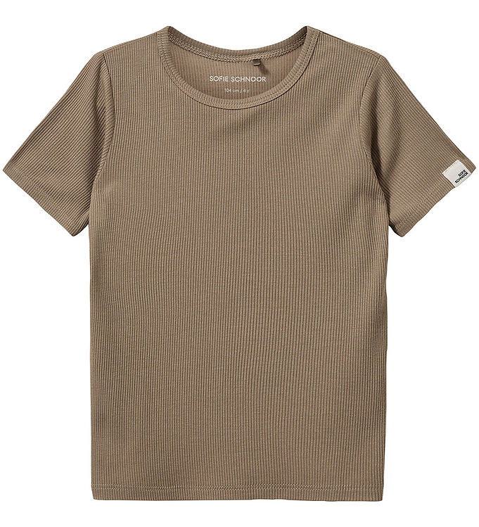 Sofie Schnoor T-Shirt - Rib - PiperSK - Dark Sand