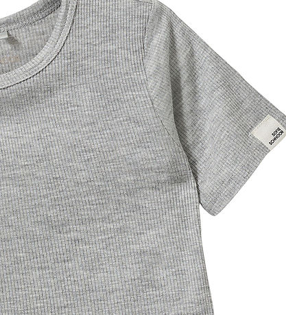 Sofie Schnoor T-Shirt - Rib - PiperSK - Grey Mel Sofie Schnoor T-Shirt - Rib - PiperSK - Grey Mel