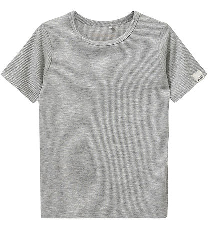 Sofie Schnoor T-Shirt - Rib - PiperSK - Grey Mel