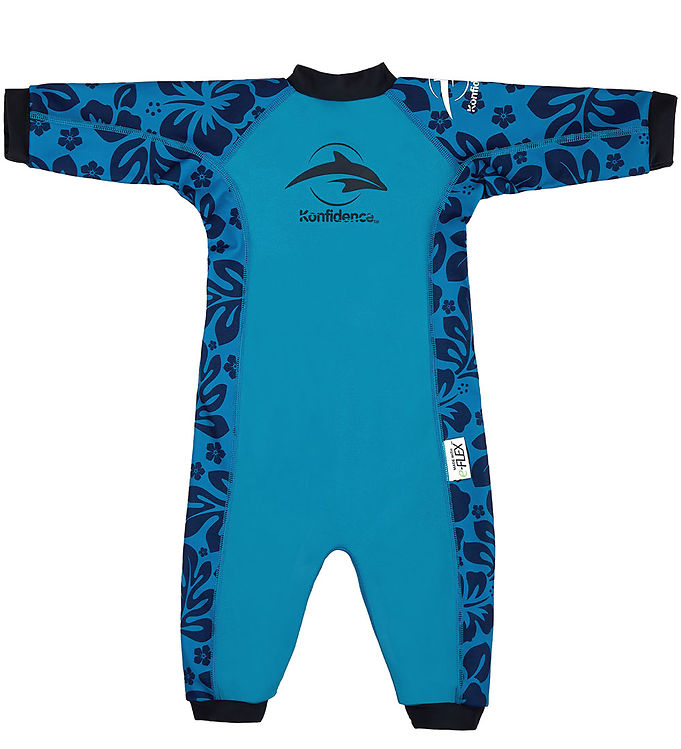 Konfidence Badeheldragt - Splashy - UV50+ - Navy/Cyan