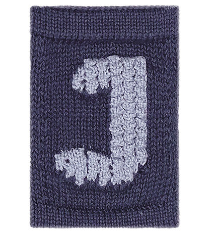 Smallstuff Strikket Bogstav - J - Blå Alfabet