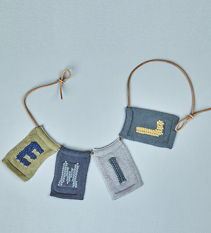 Smallstuff Strikket Bogstav - M - Blå Alfabet