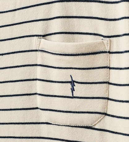 Sofie Schnoor T-Shirt - Antique White W. Blue Sofie Schnoor T-Shirt - Antique White W. Blue