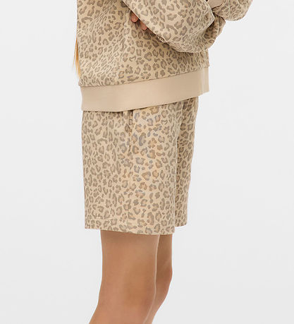 Vero Moda Girl Sweatshorts - VmBrenda - Birch/Leo