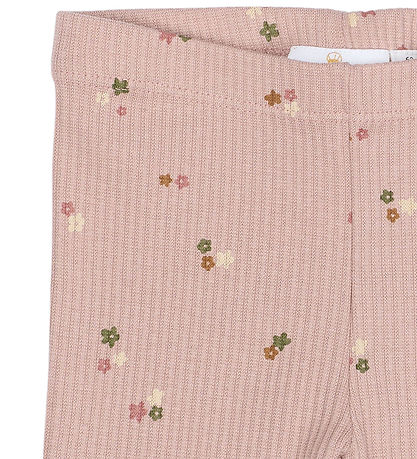 The New Siblings Leggings - Rib - TnsbOdelia - Adobe Rose m. Blo The New Siblings Leggings - Rib - TnsbOdelia - Adobe Rose m. Blo