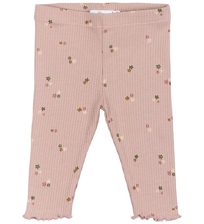 The New Siblings Leggings - Rib - TnsbOdelia - Adobe Rose m. Blo The New Siblings Leggings - Rib - TnsbOdelia - Adobe Rose m. Blo