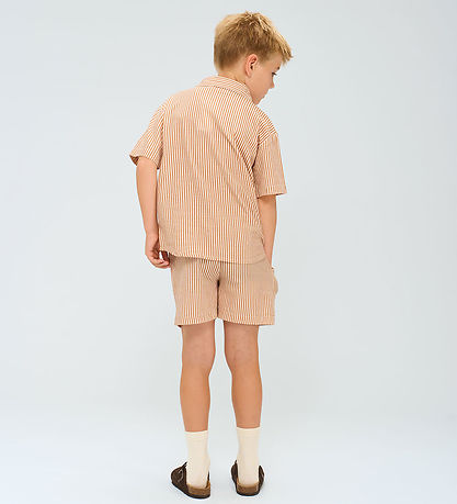 The New Skjorte - TnOllie - Indian Tan Striped The New Skjorte - TnOllie - Indian Tan Striped