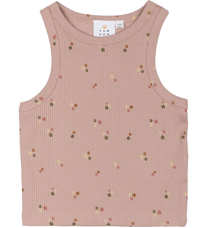The New Tanktop - Rib - TnOreta - Adobe Rose m. Blomster