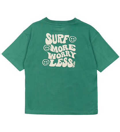 The New T-shirt - TnOre - Bottle Green m. Tekst