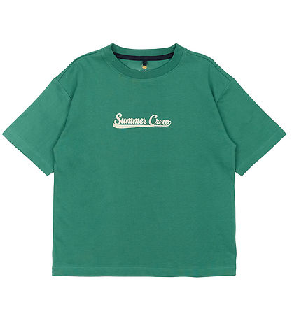 The New T-shirt - TnOre - Bottle Green m. Tekst