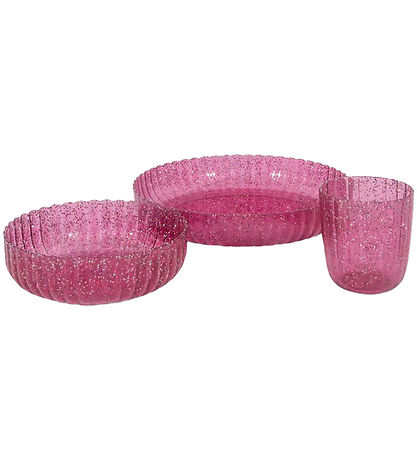 Konges Sløjd Glimmerspisesæt - 3 Dele - Sparkling Sangria