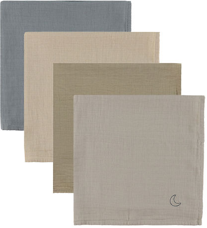 Moonboon Stofbleer - Musselin - 4-pak - Blue Mix Moonboon Stofbleer - Musselin - 4-pak - Blue Mix
