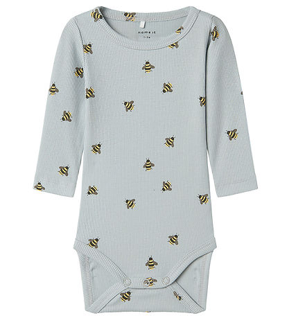 Name It Body L/Æ - Rib - NbmFunkab - Pearl Blue m. Bier
