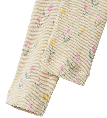 Name It Leggings - Rib - NmfFlowerkab - Peyote Melange