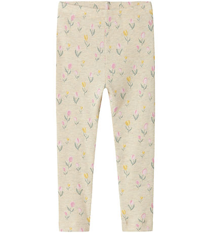 Name It Leggings - Rib - NmfFlowerkab - Peyote Melange