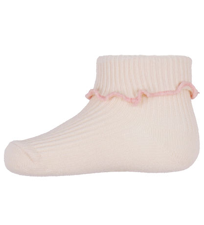 Konges Sløjd Strømper - 2-pak - Rib - Rose/Off White