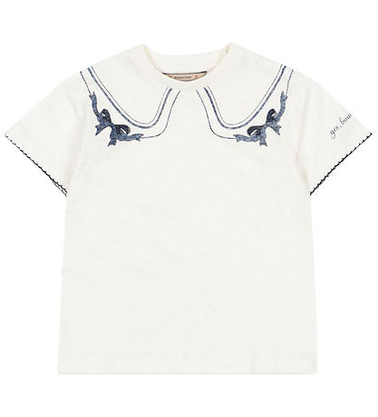Konges Sløjd T-shirt - Era - Off White/Bow Collar Konges Sløjd T-shirt - Era - Off White/Bow Collar