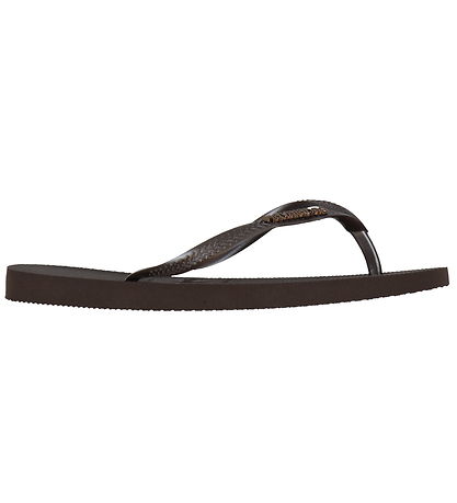 Havaianas Klipklapper - Slim Logo Metallic - Dark Brown