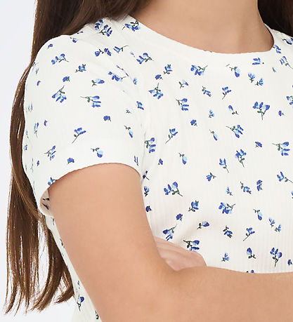 Kids Only T-shirt - KogBella - Rib - Mazarine Blue/White Backgro