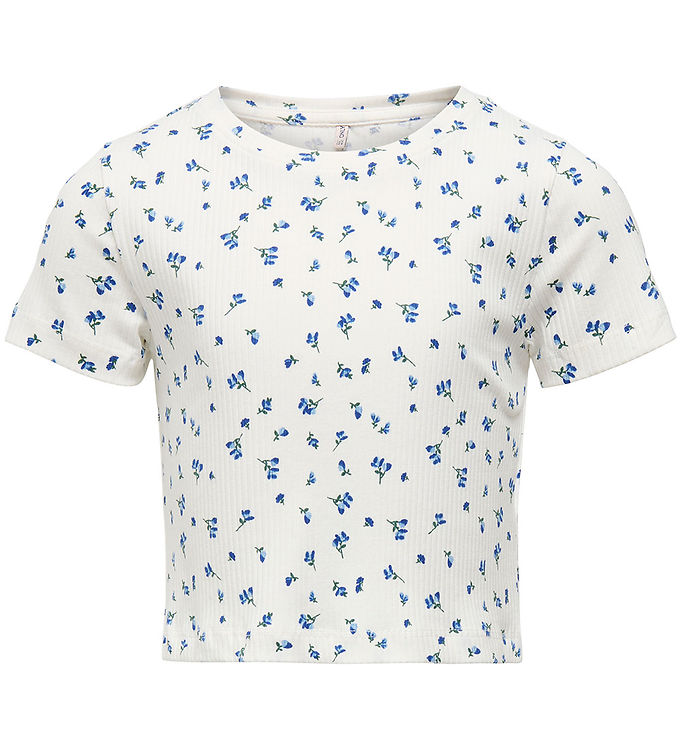 Kids Only T-shirt - KogBella - Rib - Mazarine Blue/White Backgro