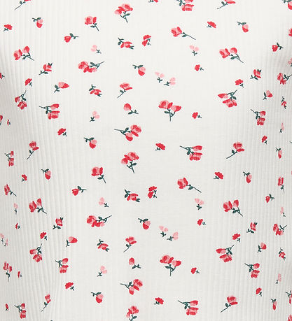 Kids Only T-shirt - KogBella - Rib - High Risk Red/White Backgro Kids Only T-shirt - KogBella - Rib - High Risk Red/White Backgro